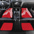 Belarus Car Mats with National Emblem and Traditional Pattern Red