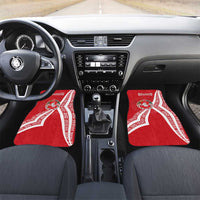Belarus Car Mats with National Emblem and Traditional Pattern Red