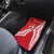 Belarus Car Mats with National Emblem and Traditional Pattern Red