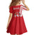 Belarus Family Matching Summer Maxi Dress and Hawaiian Shirt with National Emblem and Traditional Pattern Red