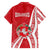 Belarus Family Matching Summer Maxi Dress and Hawaiian Shirt with National Emblem and Traditional Pattern Red