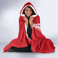 Belarus Hooded Blanket with National Emblem and Traditional Pattern Red