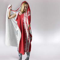 Belarus Hooded Blanket with National Emblem and Traditional Pattern Red