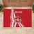 Belarus Rubber Doormat with National Emblem and Traditional Pattern Red