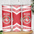 Belarus Skinny Tumbler with National Emblem and Traditional Pattern Red