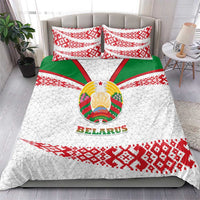 Belarus National Emblem Bedding Set with Folk Pattern White Green Red Sweatshirt