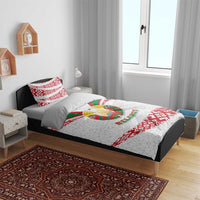 Belarus National Emblem Bedding Set with Folk Pattern White Green Red Sweatshirt