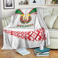 Belarus National Emblem Blanket with Folk Pattern White Green Red Sweatshirt