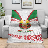 Belarus National Emblem Blanket with Folk Pattern White Green Red Sweatshirt