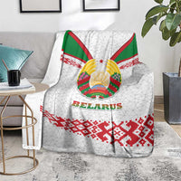 Belarus National Emblem Blanket with Folk Pattern White Green Red Sweatshirt