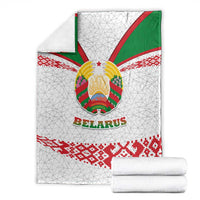 Belarus National Emblem Blanket with Folk Pattern White Green Red Sweatshirt