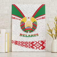 Belarus National Emblem Canvas Wall Art with Folk Pattern White Green Red Sweatshirt