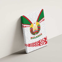 Belarus National Emblem Canvas Wall Art with Folk Pattern White Green Red Sweatshirt