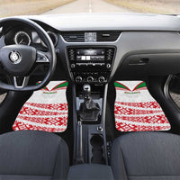 Belarus National Emblem Car Mats with Folk Pattern White Green Red Sweatshirt