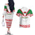Belarus National Emblem Couples Matching Off The Shoulder Long Sleeve Dress and Hawaiian Shirt with Folk Pattern White Green Red Sweatshirt