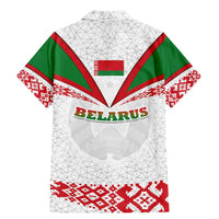 Belarus National Emblem Family Matching Mermaid Dress and Hawaiian Shirt with Folk Pattern White Green Red Sweatshirt