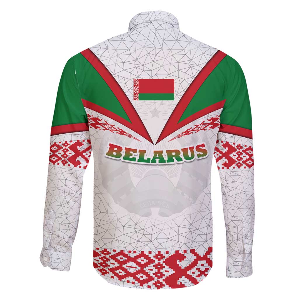 Belarus National Emblem Family Matching Summer Maxi Dress and Hawaiian Shirt with Folk Pattern White Green Red Sweatshirt