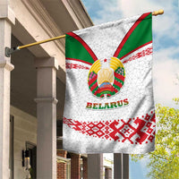 Belarus National Emblem Garden Flag with Folk Pattern White Green Red Sweatshirt