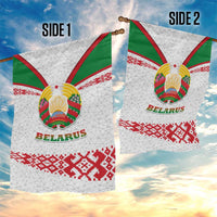Belarus National Emblem Garden Flag with Folk Pattern White Green Red Sweatshirt