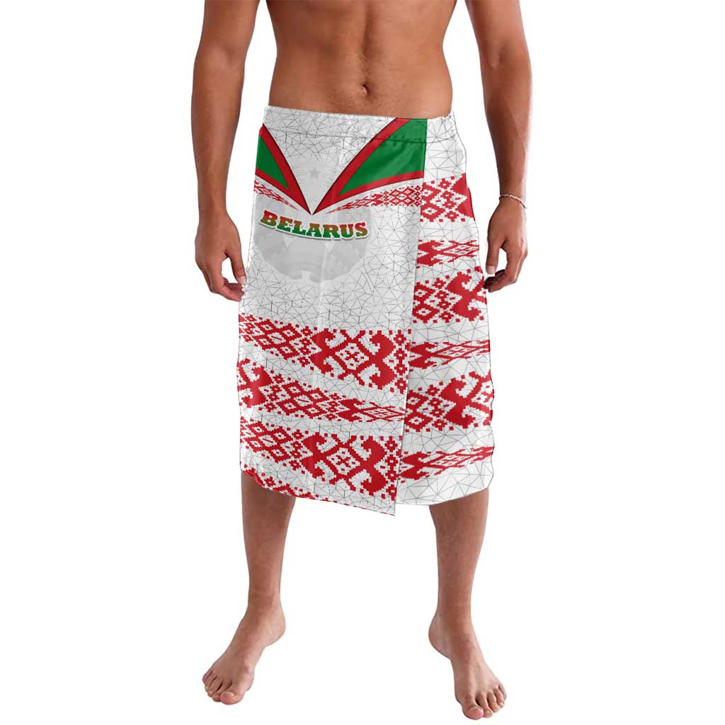 Belarus National Emblem Lavalava with Folk Pattern White Green Red Sweatshirt