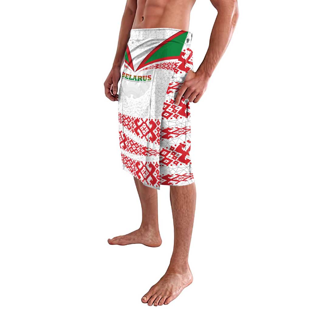 Belarus National Emblem Lavalava with Folk Pattern White Green Red Sweatshirt