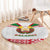 Belarus National Emblem Round Carpet with Folk Pattern White Green Red Sweatshirt