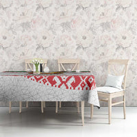 Belarus National Emblem Tablecloth with Folk Pattern White Green Red Sweatshirt