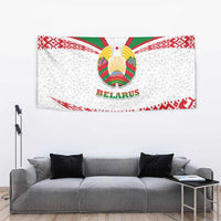 Belarus National Emblem Tapestry with Folk Pattern White Green Red Sweatshirt