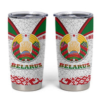 Belarus National Emblem Tumbler Cup with Folk Pattern White Green Red Sweatshirt