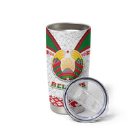 Belarus National Emblem Tumbler Cup with Folk Pattern White Green Red Sweatshirt