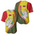 Belarus Pahonia Knight Crest Baseball Jersey with Red Green Yellow Folk Pattern Design