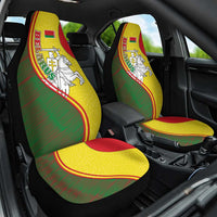 Belarus Pahonia Knight Crest Car Seat Cover with Red Green Yellow Folk Pattern Design