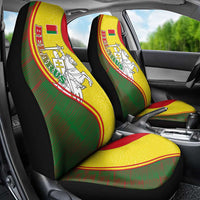 Belarus Pahonia Knight Crest Car Seat Cover with Red Green Yellow Folk Pattern Design
