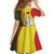 Belarus Pahonia Knight Crest Family Matching Summer Maxi Dress and Hawaiian Shirt with Red Green Yellow Folk Pattern Design