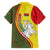 Belarus Pahonia Knight Crest Family Matching Summer Maxi Dress and Hawaiian Shirt with Red Green Yellow Folk Pattern Design