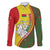 Belarus Pahonia Knight Crest Family Matching Summer Maxi Dress and Hawaiian Shirt with Red Green Yellow Folk Pattern Design