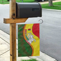 Belarus Pahonia Knight Crest Garden Flag with Red Green Yellow Folk Pattern Design