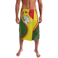 Belarus Pahonia Knight Crest Lavalava with Red Green Yellow Folk Pattern Design
