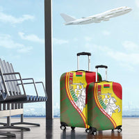 Belarus Pahonia Knight Crest Luggage Cover with Red Green Yellow Folk Pattern Design