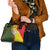 Belarus Pahonia Knight Crest Shoulder Handbag with Red Green Yellow Folk Pattern Design