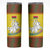 Belarus Pahonia Knight Crest Skinny Tumbler with Red Green Yellow Folk Pattern Design