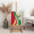 Belarus National Emblem Canvas Wall Art with Green Red Gold Floral Folk Pattern Design
