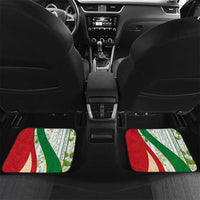 Belarus National Emblem Car Mats with Green Red Gold Floral Folk Pattern Design