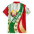 Belarus National Emblem Family Matching Mermaid Dress and Hawaiian Shirt with Green Red Gold Floral Folk Pattern Design
