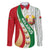 Belarus National Emblem Family Matching Tank Maxi Dress and Hawaiian Shirt with Green Red Gold Floral Folk Pattern Design