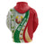 Belarus National Emblem Hoodie with Green Red Gold Floral Folk Pattern Design