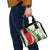 Belarus National Emblem Shoulder Handbag with Green Red Gold Floral Folk Pattern Design