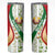 Belarus National Emblem Skinny Tumbler with Green Red Gold Floral Folk Pattern Design