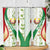 Belarus National Emblem Skinny Tumbler with Green Red Gold Floral Folk Pattern Design