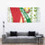 Belarus National Emblem Tapestry with Green Red Gold Floral Folk Pattern Design